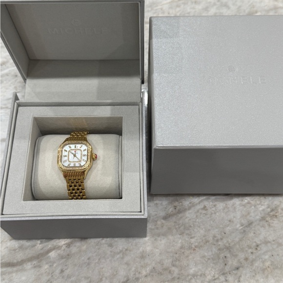 Michele Accessories - Michele Meggie Gold Diamond Watch